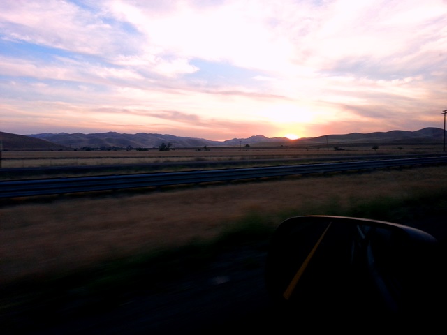 road sunset